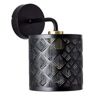 Lampy ścienne - Kinkiet Galati czarny E27 Inspire - miniaturka - grafika 1