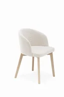 Krzesła - Flvaio 2 krzesło tapicerowane ecru nogi dąb sonoma - miniaturka - grafika 1