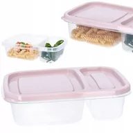 Lunch boxy - Lunchbox pojemnik plastikowy dzielony na żywność - miniaturka - grafika 1