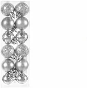 Bombki - Mini bombki choinkowe srebrne - 2,5 cm - 12 szt. - miniaturka - grafika 1