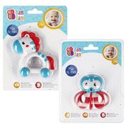 Zabawki kreatywne - Zestaw niemowlęcy: Grzechotka ośmiorniczka + grzechotka zebra , zabawki niemowlęce BamBam Uniwersalny - miniaturka - grafika 1