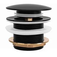 Wanny - Rea Korek wannowy uniwersalny Klik-Klak Rea Czarny - miniaturka - grafika 1