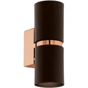 Lampy ścienne - Eglo Kinkiet LAMPA ścienna PASSA 95371 metalowa OPRAWA LED 6,6W tuba miedź brązowa - miniaturka - grafika 1