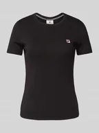 Koszulki i topy damskie - T-shirt z wyhaftowanym logo model ‘BIELLA’ - miniaturka - grafika 1