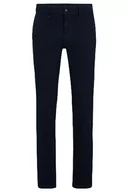 Spodenki męskie - BOSS Męskie spodnie chinosy, slim fit, z elastycznej bawełny twill, Dark Blue404, 30W / 34L - miniaturka - grafika 1