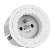 Gniazdka elektryczne - Bachmann Gniazdo z/u 230V PIX - biały - miniaturka - grafika 1