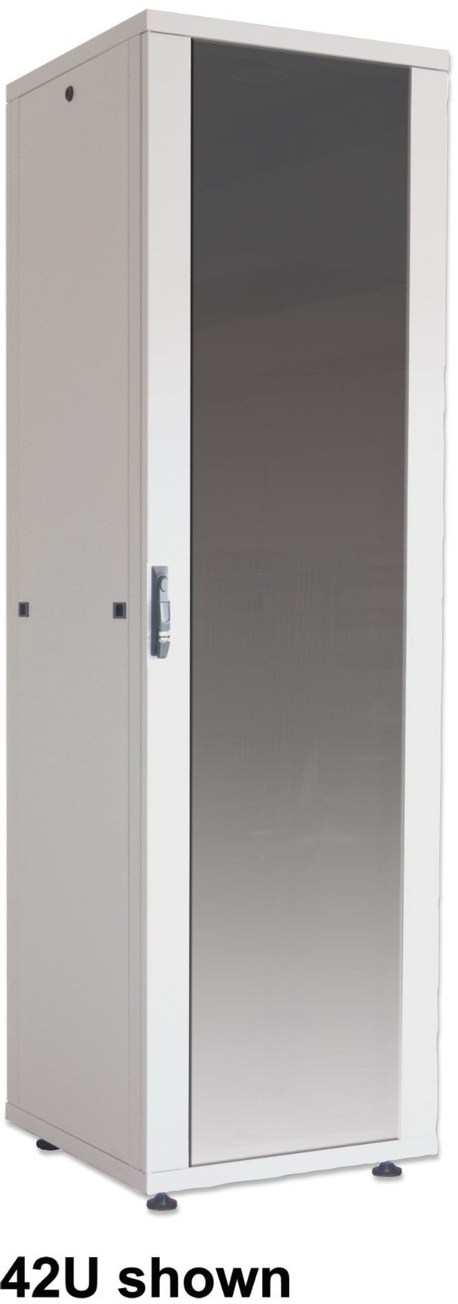 INTELLINET 18,3cm 19Zoll Serverschrank Basic Line 22 HE 1144x600x800mm HxBxT Flatpack Traglast 600kg grau 715379