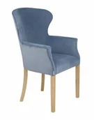 Fotele - Fotel Open Zakopane, niebieski welwet, do pokoju dziecka i salonu - miniaturka - grafika 1