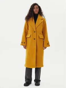 Vero Moda Płaszcz zimowy Anny Jolie 10333555 Żółty Regular Fit - Płaszcze damskie - miniaturka - grafika 1