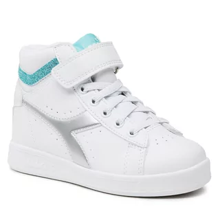 Sneakersy damskie - DIADORA Sneakersy Game P High Girl Ps 101.176726 01 C8885 White/Blue Turquoise - grafika 1