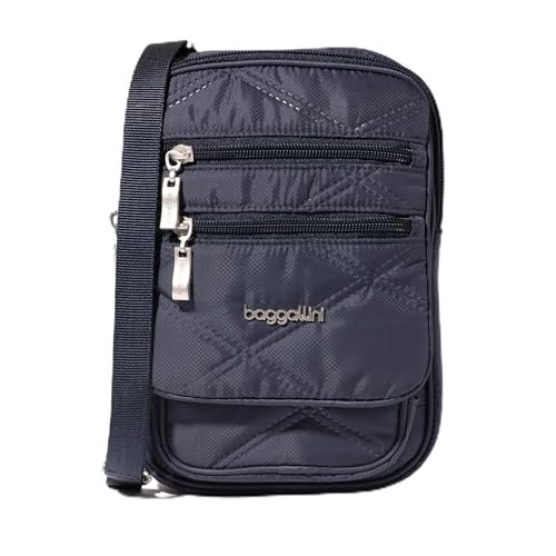 Baggallini Journey Torby crossbody dla kobiet 9x6 mała lekka torebka podróżna W/RFID, Kołdra francuska granatowa, One Size