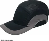 Odzież robocza - R.E.I.S. BUMPCAPMOVE - przemysłowy hełm lekki, materiał 100% bawełna, skorupa z ABS, odblaski - czarno-szary - miniaturka - grafika 1