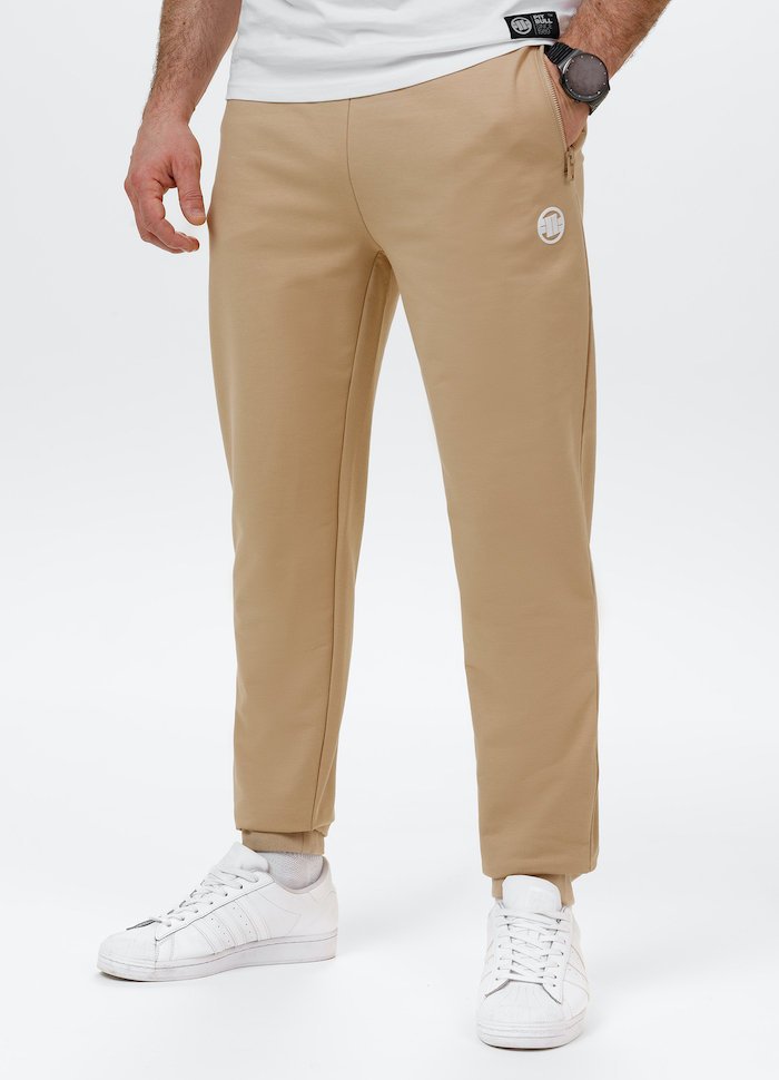 Spodnie sportowe PIT BULL Tricot Terry NUGGET pale sand-M