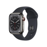 Smartwatch - Apple Watch Series 8 GPS + Cellular 41mm Graphite Stainless Steel Case/Midnight Sport Band - Regular - miniaturka - grafika 1