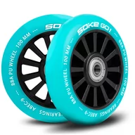 Akcesoria do skatingu - SOKE Kółka do hulajnogi 100 mm turkusowe 2 szt. 803002 - miniaturka - grafika 1