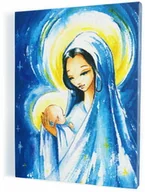 Ikony i obrazy sakralne - Matka Boża z Dzieciątkiem - obraz na płótnie canvas - miniaturka - grafika 1
