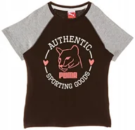 Bluzki damskie - PUMA koszulka bluzka t-shirt dziewczęcy 128 - miniaturka - grafika 1