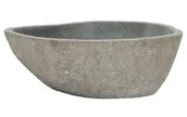 Umywalki - Owalna umywalka z kamienia rzecznego T8-L44 - miniaturka - grafika 1