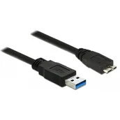 Kable USB - Delock Kabel USB 3.0 1m micro AM-BM czarny 85072 - miniaturka - grafika 1