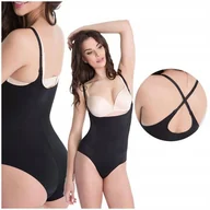 Body - ﻿Julimex Wyszczuplające body pod biust z siateczką M CZARNY - miniaturka - grafika 1