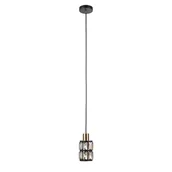 Lampy sufitowe - Lampa wisząca MENFI PND-44236-1-BK-GD Italux - miniaturka - grafika 1