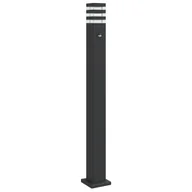 Lampy ogrodowe - vidaXL Zewnętrzna lampa stojąca z czujnikiem, czarna, 110 cm - miniaturka - grafika 1