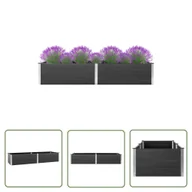 Donice - The Living Store Donica do podwyższonej rabaty - 200x100x54 cm - WPC - szara - Donica - miniaturka - grafika 1