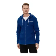 Bluzy męskie - TOMMY HILFIGER BLUZA MĘSKA FULL ZIP HOODIE KOBALTOWA r. XL - miniaturka - grafika 1