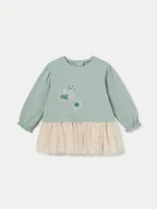 Sukienki i spódniczki dla dziewczynek - Mayoral Sukienka codzienna 2919 Zielony Regular Fit - miniaturka - grafika 1