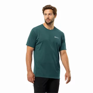 Koszulki męskie - Męski t-shirt Jack Wolfskin VONNAN S/S T M emerald - M - grafika 1