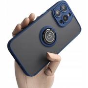 Etui i futerały do telefonów - Bizon Etui Case Hybrid Ring do iPhone 14 Pro Max granatowe - miniaturka - grafika 1