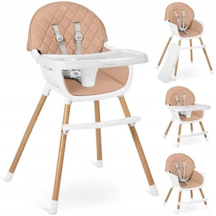 Krzesełko do karmienia Nukido Lilo różowe - Krzesełka do karmienia - miniaturka - grafika 1