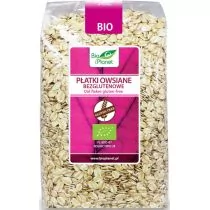 Bio Planet seria RÓŻOWA (płatki, otręby, musli) PŁATKI OWSIANE BEZGLUTENOWE BIO 600 g - BP-5902488066118 - Płatki śniadaniowe i musli - miniaturka - grafika 1