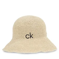 Czapki damskie - Kapelusz Calvin Klein Wide Brim Straw Bucket Hat K60K612914 Beżowy - miniaturka - grafika 1