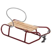 Sanki i ślizgacze - Enero, Sanki Metalowe Tomek Z Oparciem, Bordowy - miniaturka - grafika 1