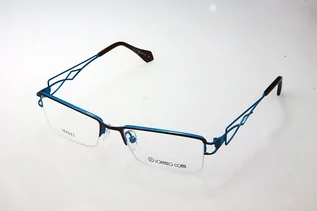 Okulary korekcyjne, oprawki, szkła - Oprawki korekcyjne Lorenzo Conti HY011 C2 brązowo-niebieskie - grafika 1