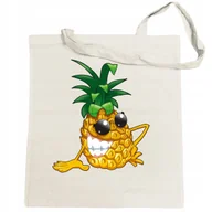 Torby i wózki na zakupy - Ananas Modna Torba Zakupowa EKO - miniaturka - grafika 1