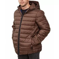 Kurtki męskie - Geox M DENNIE HOOD JKT (M kurtka męska, Slate Brown/Blue Ink, XXL - miniaturka - grafika 1