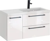 Szafki łazienkowe - Szafka z Umywalką ROSEN 90 cm - Uchwyt Czarny - miniaturka - grafika 1