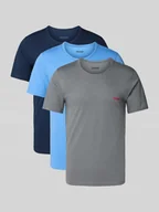 Koszulki męskie - T-shirt z nadrukiem z logo w zestawie 3 szt. - miniaturka - grafika 1