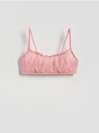 Biustonosze - Reserved - Miękki biustonosz z haftem - różowy - miniaturka - grafika 1