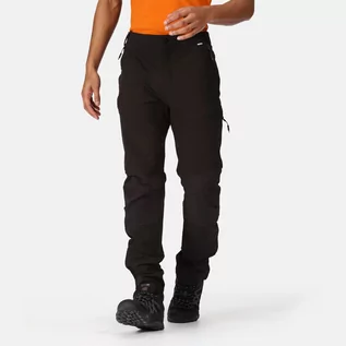 Spodnie męskie - Regatta Męskie Spodnie Trekkingowe ze Streczem Questra V Czarny, Rozmiar: 34R - grafika 1