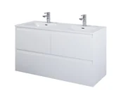 Szafki łazienkowe - Elita 168180 SZAFKA podumywalkowa SPLIT 120 3S WHITE MATT PDW - miniaturka - grafika 1