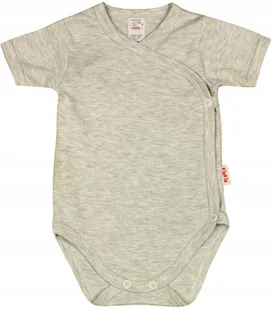Body KOPERTOWE K/R 100% Bawełna Popiel MELANŻ r 62 KLEKLE - Body dla niemowląt - miniaturka - grafika 1