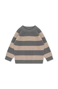 Konges Sløjd sweter wełniany dziecięcy kolor szary - Swetry dla dziewczynek - miniaturka - grafika 1