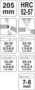 YATO szczypce do ściągania izolacji z obcinakiem i zaciskarką konektorów (YT-2270) - Kombinerki i obcęgi - miniaturka - grafika 3