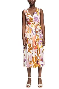 ESPRIT Collection Wzorzysta sukienka midi, LENZING™ ECOVERO™, fioletowy, 40 - Sukienki - miniaturka - grafika 1