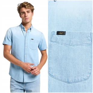 Lee BUTTON DOWN SS Desert koszula jeansowa męska krótki rękaw REGULAR S - Koszule męskie Lee BUTTON DOWN SS Desert koszula jeansowa męska krótki rękaw REGULAR S - Koszule męskie - miniaturka - grafika 1