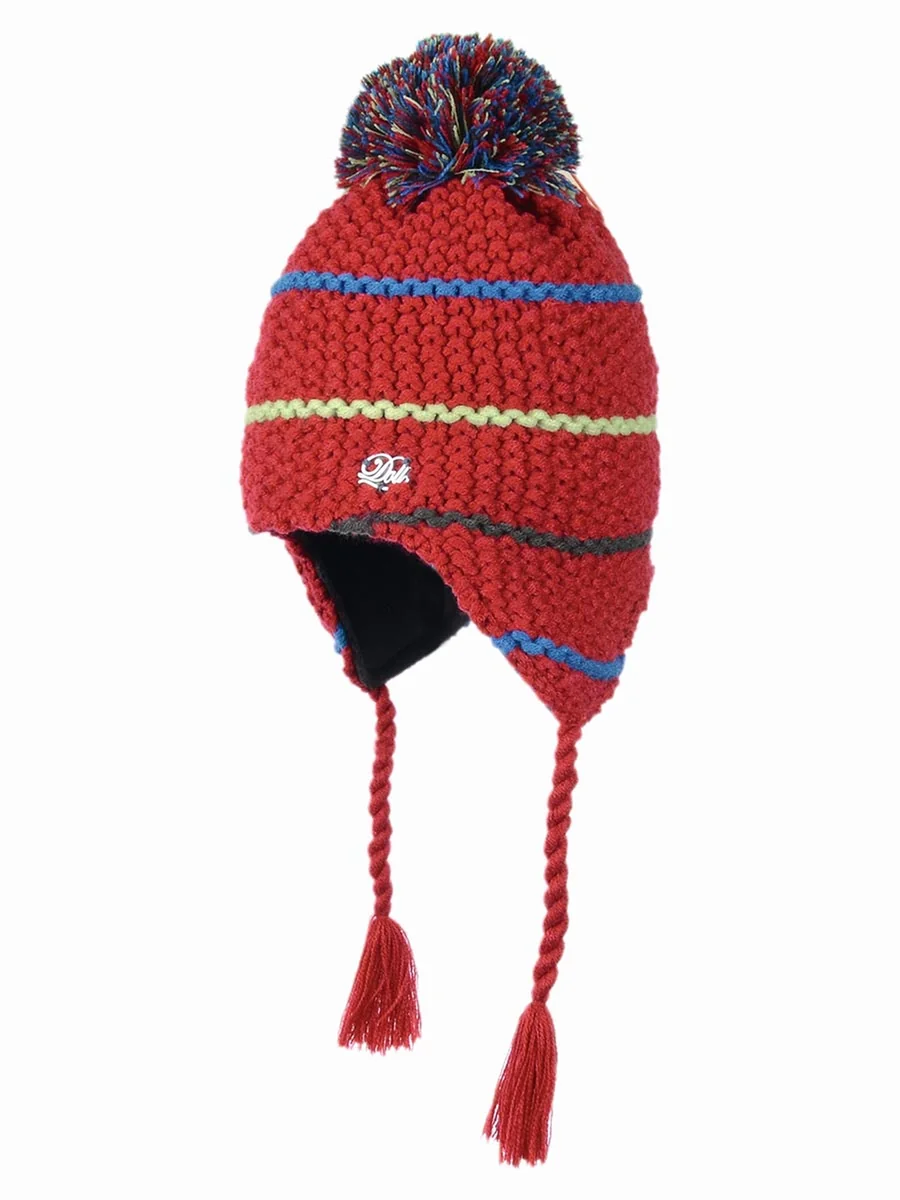 Czapka zimowa z pomponem czerwona Doll r.49