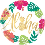 Kinder party - AMSCAN 591953 talerz Aloha, wielokolorowa, 26 cm - miniaturka - grafika 1